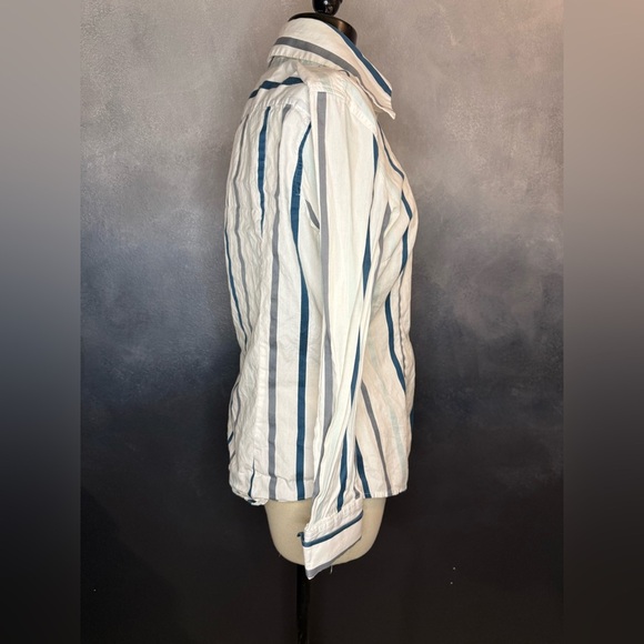 Express Design Studio Striped Button-Down Shirt - Size 10 (Classic Fit) - Picture 3 of 6